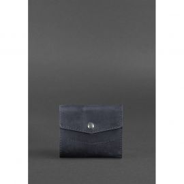 Кожаный кошелек 2.1 cиний Crazy Horse, фото 1