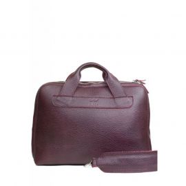 Кожаная деловая сумка Attache Briefcase бордовый флотар, фото 1