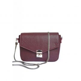 Женская кожаная сумочка Yoko бордовая флотар, фото 1