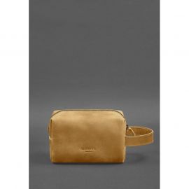 Кожаная косметичка-несессер 5.0 Желтый Crazy Horse, фото 1