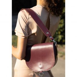 Женская кожаная сумка Ruby L бордовая краст, фото 1