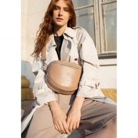 Кожаная сумка поясная-кроссбоди Vacation карамель краст, фото 1