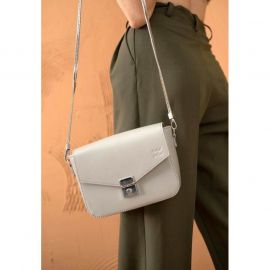 Женская кожаная сумочка Yoko серая, фото 1