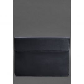 Кожаный чехол-конверт на магнитах для MacBook 15-16 дюйм Синий Crazy Horse, фото 1