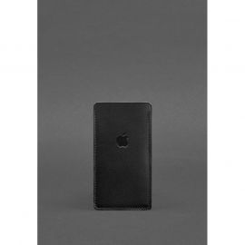 Кожаный чехол для iPhone 13 Черный Краст, фото 1