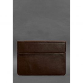 Кожаный чехол-конверт на магнитах для MacBook 14 Бордовый, фото 1