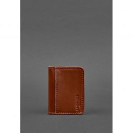 Кожаная обложка для ID-паспорта и водительских прав 4.1 светло-коричневая с гербом, фото 1