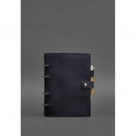 Кожаный блокнот с датированным блоком (Софт-бук) 9.1 синий Crazy Horse, фото 1