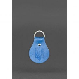 Кожаный брелок Патриотический сине-желтый, фото 1