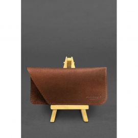 Кожаный чехол для очков Светло-коричневый Краст, фото 1