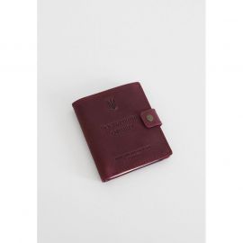 Кожаная обложка-портмоне для удостоверения офицера 11.0 бордовая Crazy Horse, фото 1