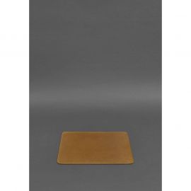 Коврик для мышки из натуральной кожи 1.0 желтый Crazy Horse, фото 1