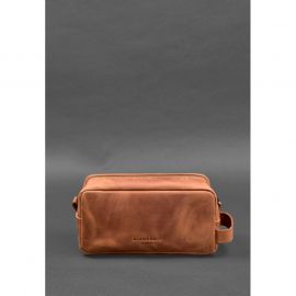 Кожаная косметичка-несессер 6.0 светло-коричневый Crazy Horse, фото 1