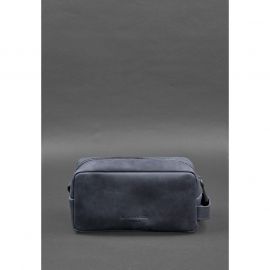 Кожаная косметичка-несессер 6.0 синий Crazy Horse, фото 1