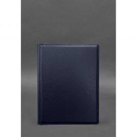 Кожаная папка для документов на подпись темно-синяя, фото 1