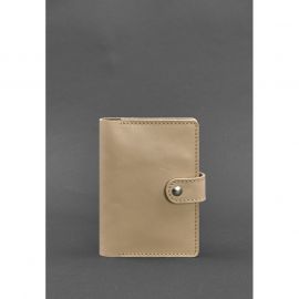 Кожаная обложка для паспорта 3.0 светло-бежевая, фото 1