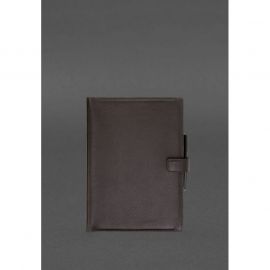 Кожаный блокнот А4 (софт-бук) 9.2 коричневый, фото 1