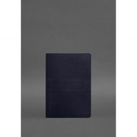 Кожаный блокнот А5 (софт-бук) 9.3 синий Краст, фото 1