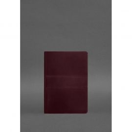 Кожаный блокнот А5 (софт-бук) 9.3 бордовый Crazy Horse, фото 1