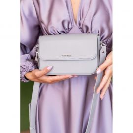 Женская кожаная сумка Mary серая, фото 1