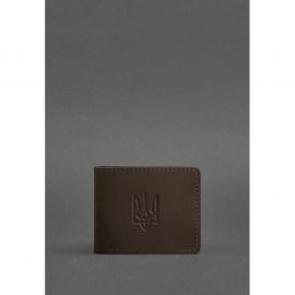 Кожаная обложка для удостоверения с гербом, темно-коричневый Crazy Horse, фото 1