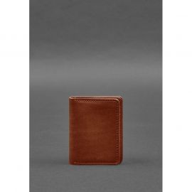 Кожаная обложка для водительского удостоверения, ID и пластиковых карт 2.0 светло-коричневая, фото 1