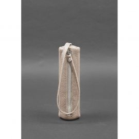 Женская кожаная ключница 3.1 Тубус XL светло-бежевая, фото 1