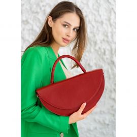 Женская кожаная сумка Сhris maxi красная, фото 1