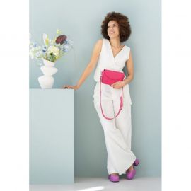 Женская кожаная сумка Molly фуксия, фото 1