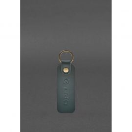 Кожаный брелок для Авто Opel зеленый краст, фото 1