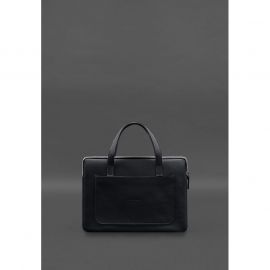 Кожаный чехол с ручками для ноутбука 13 дюйм Черный, фото 1