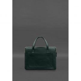 Кожаный чехол с ручками для ноутбука 13 дюйм Зеленый, фото 1