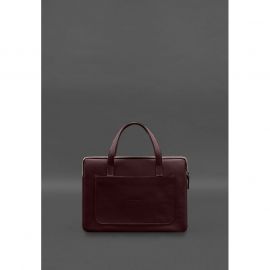 Кожаный чехол с ручками для ноутбука 13 дюйм Бордовый, фото 1