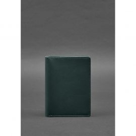 Кожаная обложка-органайзер для документов 6.1 зеленый краст, фото 1