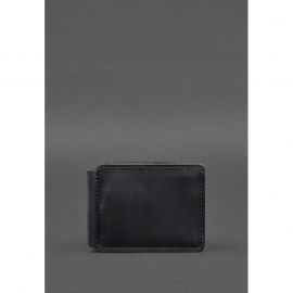 Кожаное портмоне 13.0 зажим Черный Crazy Horse, фото 1