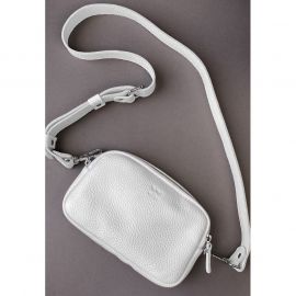 Кожаная сумка поясная/кроссбоди Holly белая флотар, фото 1