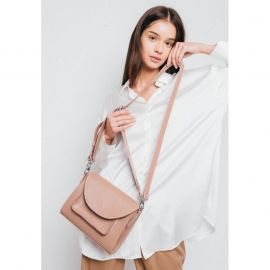 Женская кожаная сумка Liv карамель краст, фото 1