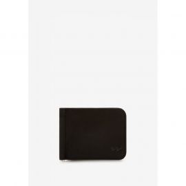 Кожаный зажим для денег черный винтаж, фото 1