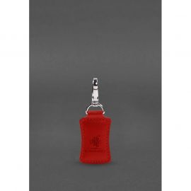 Кожаный брелок Premium красный, фото 1