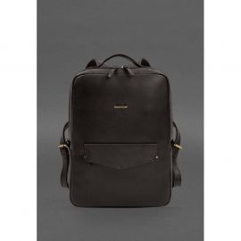 Кожаный городской рюкзак на молнии Cooper maxi темно-коричневый, фото 1