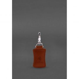 Кожаный брелок Premium Светло-коричневый, фото 1