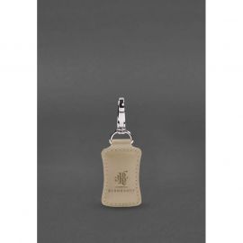 Кожаный брелок Premium Светло-бежевый, фото 1