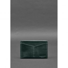 Кожаная обложка-органайзер для документов 6.2 зеленый краст, фото 1