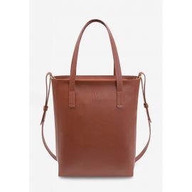 Кожаный шоппер Nancy светло-коричневый, фото 1