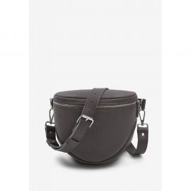 Кожаная сумка поясная-кроссбоди Vacation графит флотар, фото 1