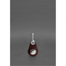 Кожаный чехол для Apple AirTag Бордовый, фото 1