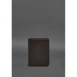 Кожаная обложка для водительского удостоверения, ID и пластиковых карт 2.1 коричневая, фото 1