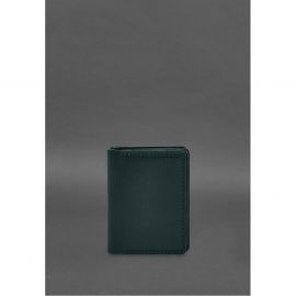 Кожаная обложка для водительского удостоверения, ID и пластиковых карт 2.1 зеленая, фото 1