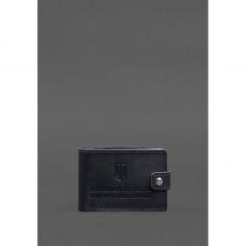 Кожаная обложка-портмоне на удостоверение ДСНС темно-синяя, фото 1