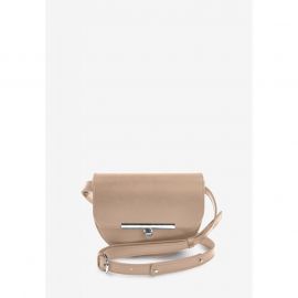 Женская кожаная сумка поясная-кроссбоди Bridget светло-бежевый, фото 1
